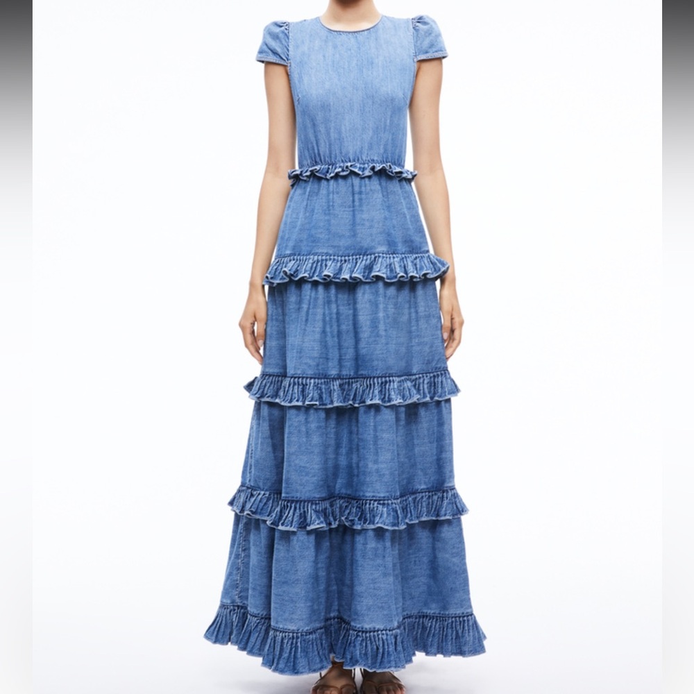 Alice + Olivia Denim Maxi Dress Size 4